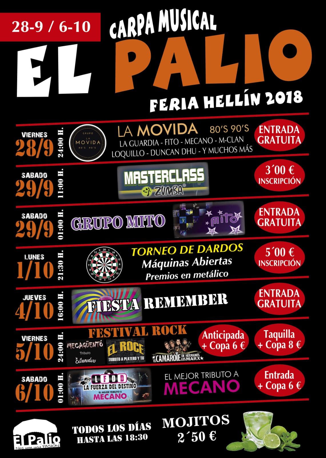 Cartel El Palio 2018